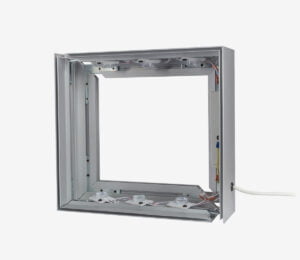 Aluminum frame with LED backlight