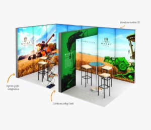 Creative exhibition stands 3x5 m - Printing house
