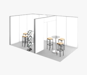 Exhibition display stands - L-Shape Zen 3x5 m