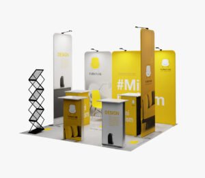 Exhibition booth Semi Island 3 x 3 m - Printing house