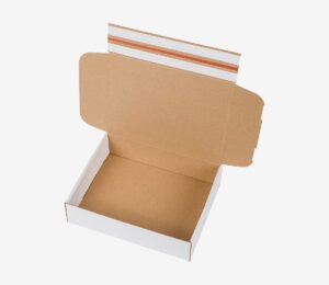 Just Fefco 427 returnable - E-commerce packaging - White-brown cardboard - Labo Print