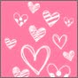 Garland pattern 5 - pink hearts