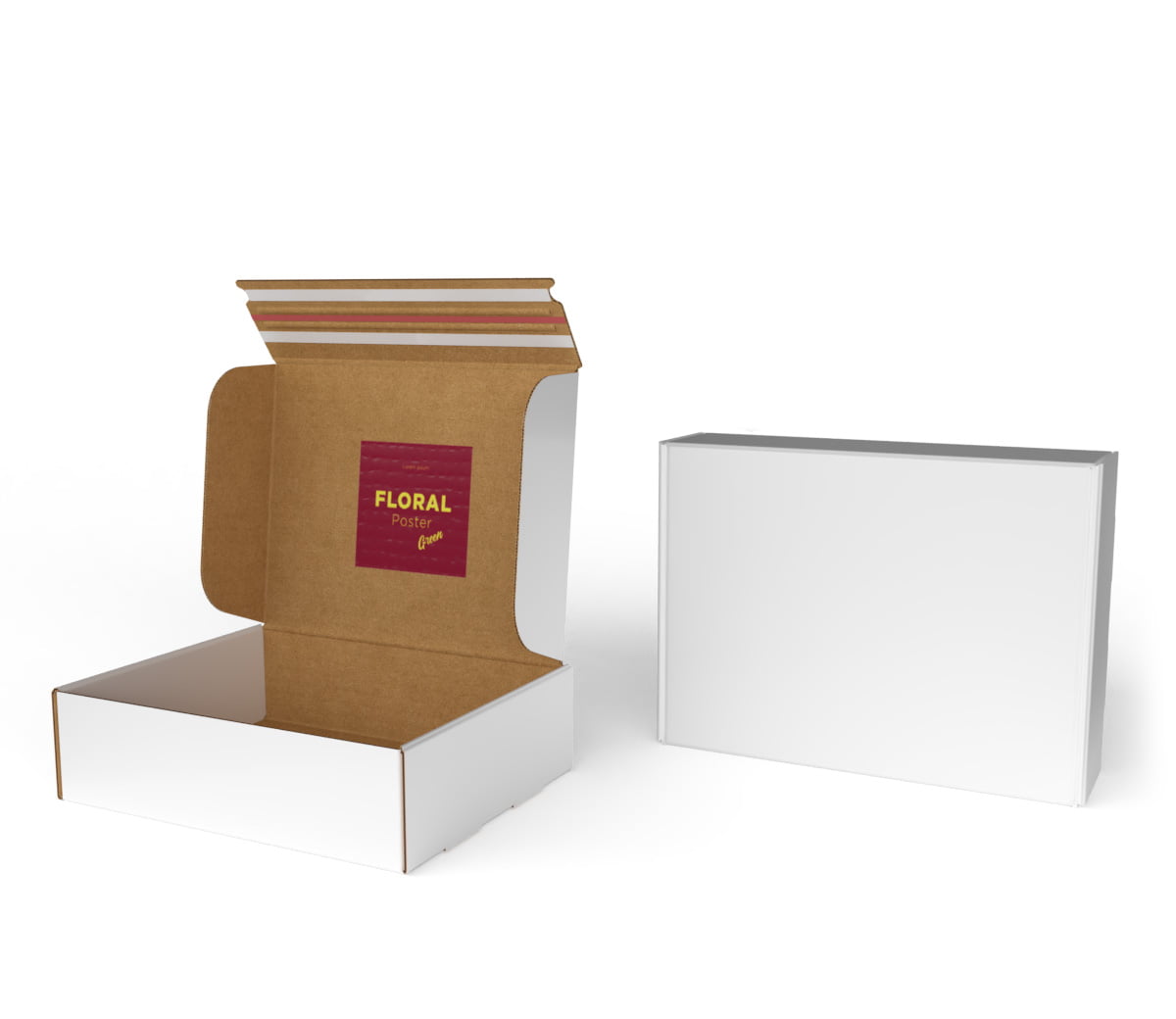 Fast Fefco 427, one-sided, white-brown cardboard - Overprint 0-50% - Labo Print