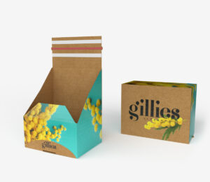 Personalised box packaging, one-sided, brown-brown cardboard - Labo Print