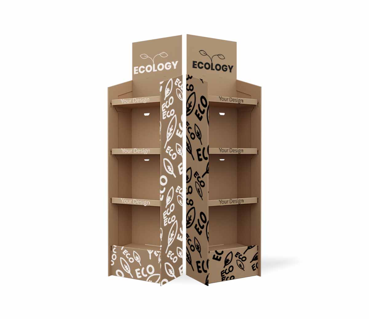 Stand Topper Eco 1A - Cardboard display stand eco 41 x 28,50 x 131 cm