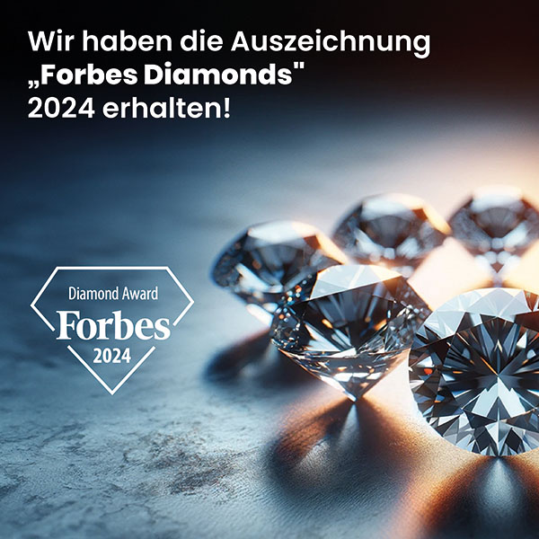 Wir haben die Auszeichnung „Forbes Diamonds“ 2024 erhalten!