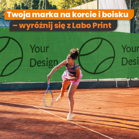 Blenda tenisowa marka na korcie - Labo Print