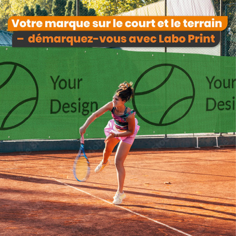 Blende de tennis marque sur le court - Labo Print