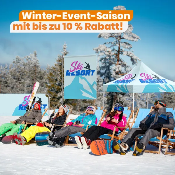 Wintersaison für Events – bis zu 10 % Rabatt und ein Sonderangebot für Liegestühle!