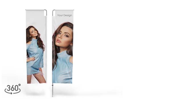 Premium Beachflagga - dubbelsidig