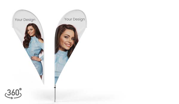 Kétoldalas Standard Beachflagi