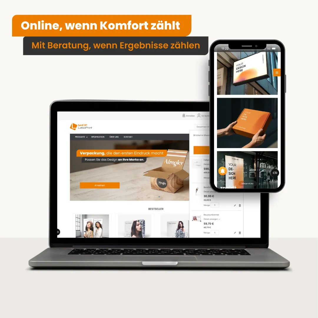 Online, wenn es auf Bequemlichkeit ankommt – Labo Print