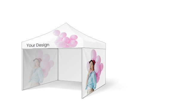 Carpa 3x4 5m con paredes personalizadas para eventos | Labo Print
