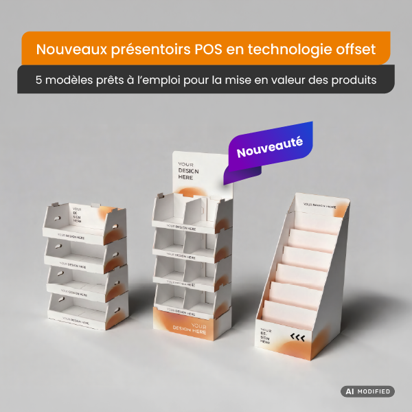 Nouveaux présentoirs PLV en impression offset - Labo Print