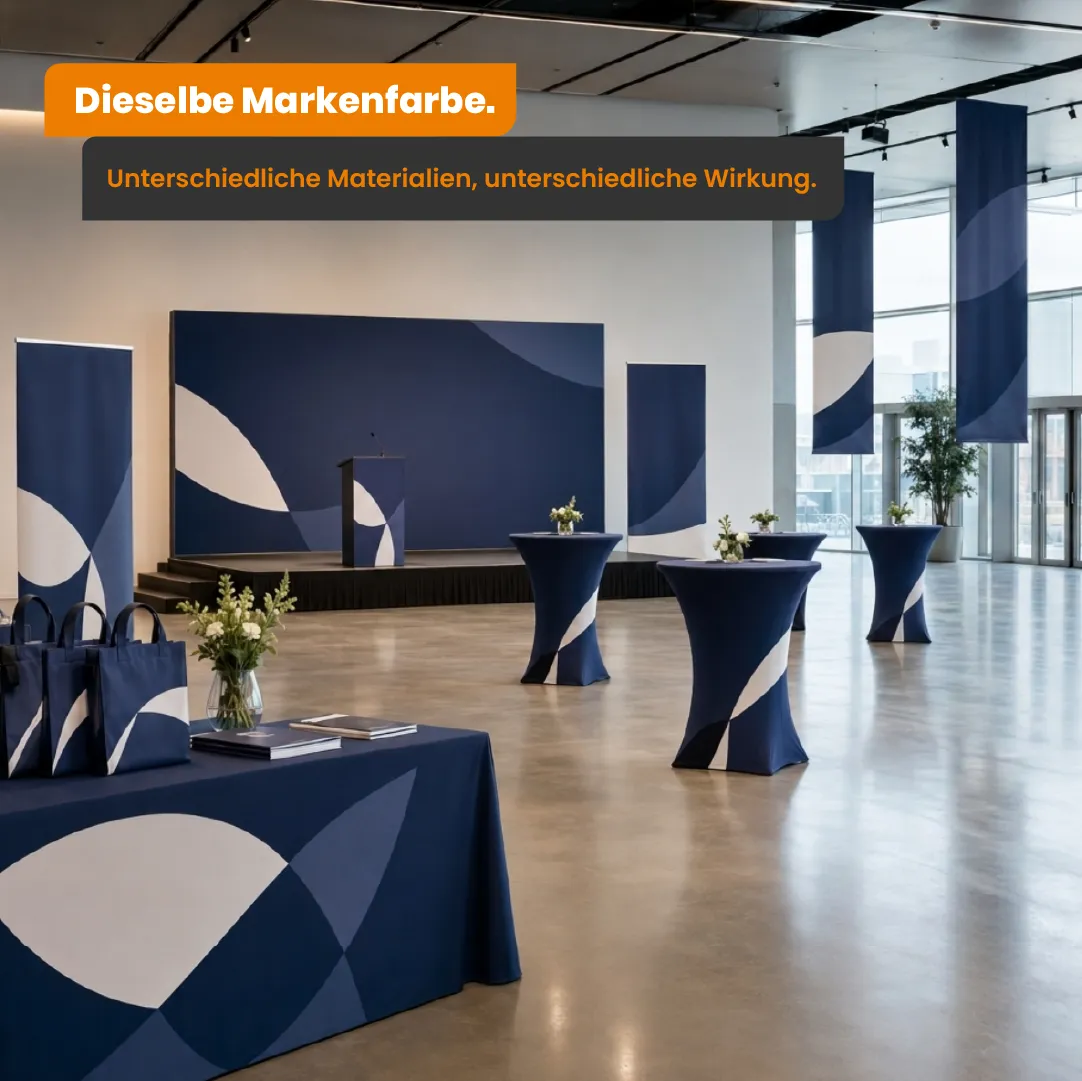 Unternehmensfarbe bei Firmenevents - Labo Print